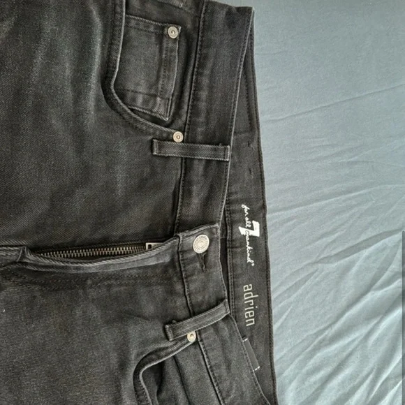 7 For All Mankind Adrien Black Jeans - Picture 3 of 5
